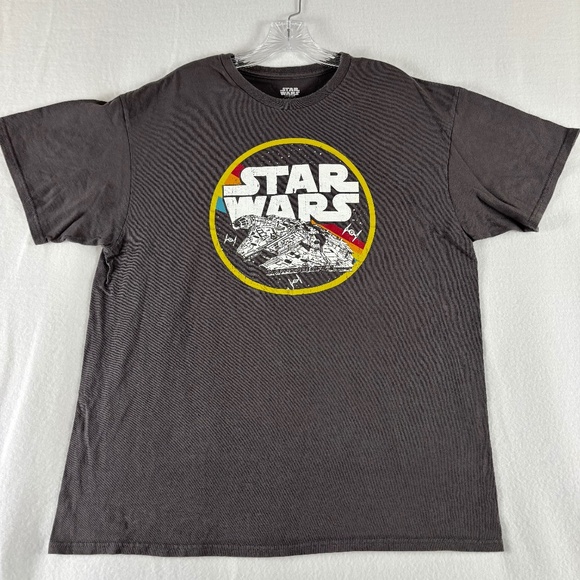 Star Wars Other - Star Wars, Millennium Falcon, T-Shirt, Retro/Classic, Gray, Size XL Fan favorite